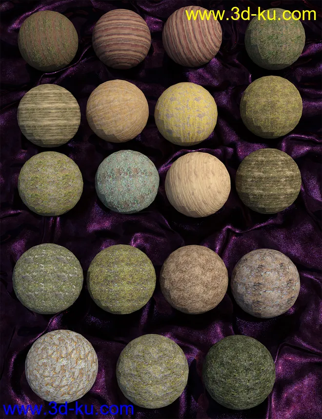 Ancient Stones - Rock'n'Roll and Moss Shaders模型的图片7
