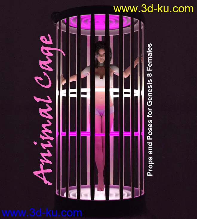 Animal Cage for Genesis 8 Females模型的图片1