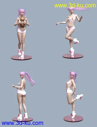 3D打印模型Anime II Poses for Genesis 8 Female的图片
