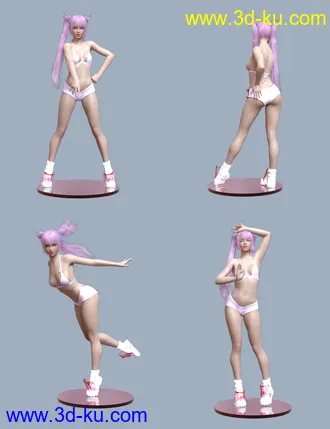 3D打印模型Anime II Poses for Genesis 8 Female的图片