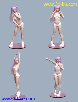 3D打印模型Anime II Poses for Genesis 8 Female的图片