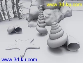 3D打印模型Aquatic Fantasy Props And Scene Kit的图片