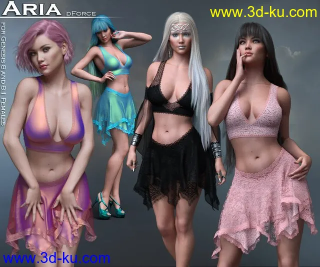 Aria Outfit for G8 and G8.1 Females模型的图片1