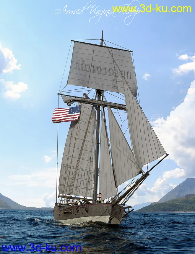 Armed Virginia Sloop模型的图片2