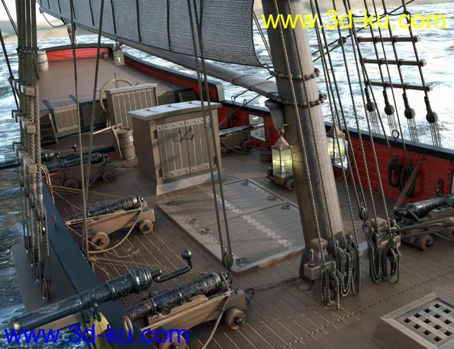 Armed Virginia Sloop模型的图片3