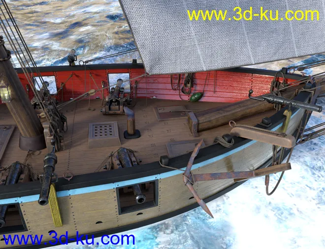 Armed Virginia Sloop模型的图片4