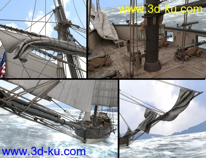 Armed Virginia Sloop模型的图片7