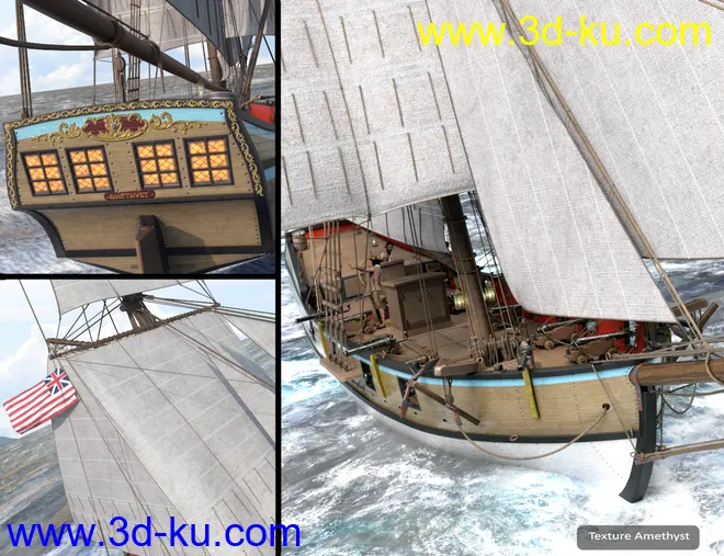 Armed Virginia Sloop模型的图片11