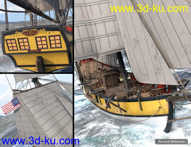 Armed Virginia Sloop模型的图片12