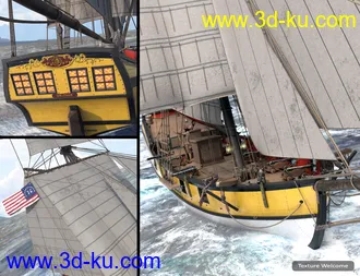 3D打印模型Armed Virginia Sloop的图片