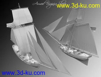 3D打印模型Armed Virginia Sloop的图片