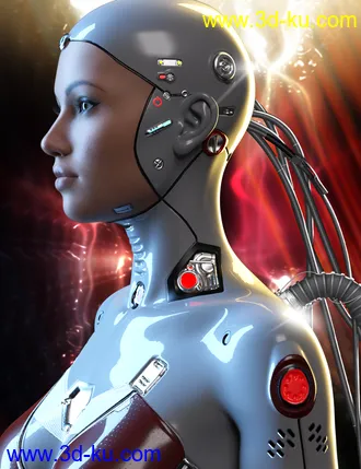 3D打印模型Athena HD Cyborg for Genesis 8.1 Female的图片