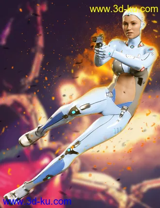 3D打印模型Athena HD Cyborg for Genesis 8.1 Female的图片