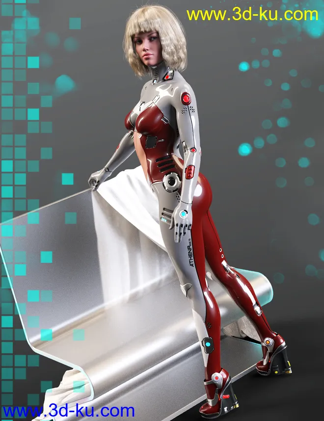 Athena HD Cyborg for Genesis 8.1 Female模型的图片5