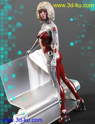 3D打印模型Athena HD Cyborg for Genesis 8.1 Female的图片