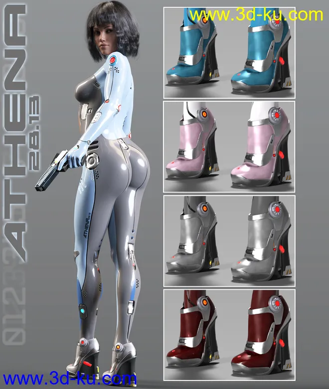 Athena HD Cyborg for Genesis 8.1 Female模型的图片7