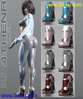 3D打印模型Athena HD Cyborg for Genesis 8.1 Female的图片