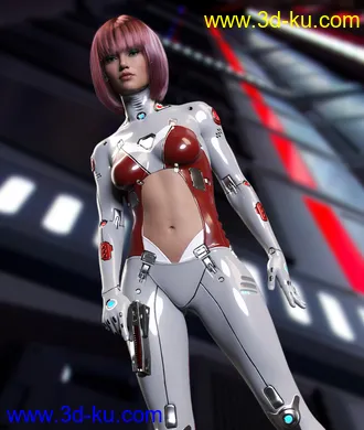 3D打印模型Athena HD Cyborg for Genesis 8.1 Female的图片
