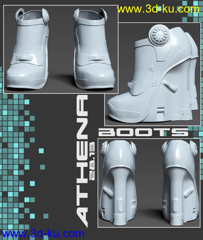 Athena HD Cyborg for Genesis 8.1 Female模型的图片12