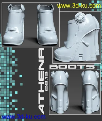 3D打印模型Athena HD Cyborg for Genesis 8.1 Female的图片