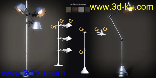 B.E.T.T.Y. Adjustable Floor Lamps模型的图片2