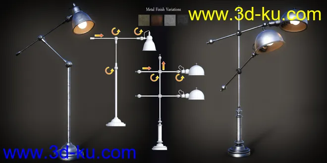 B.E.T.T.Y. Adjustable Floor Lamps模型的图片3