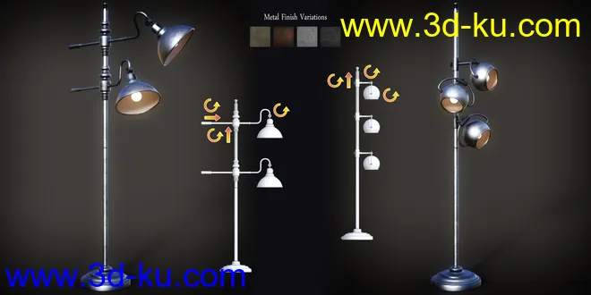 B.E.T.T.Y. Adjustable Floor Lamps模型的图片5