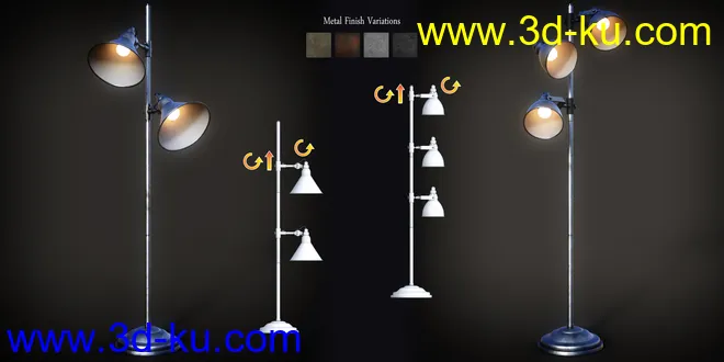 B.E.T.T.Y. Adjustable Floor Lamps模型的图片6