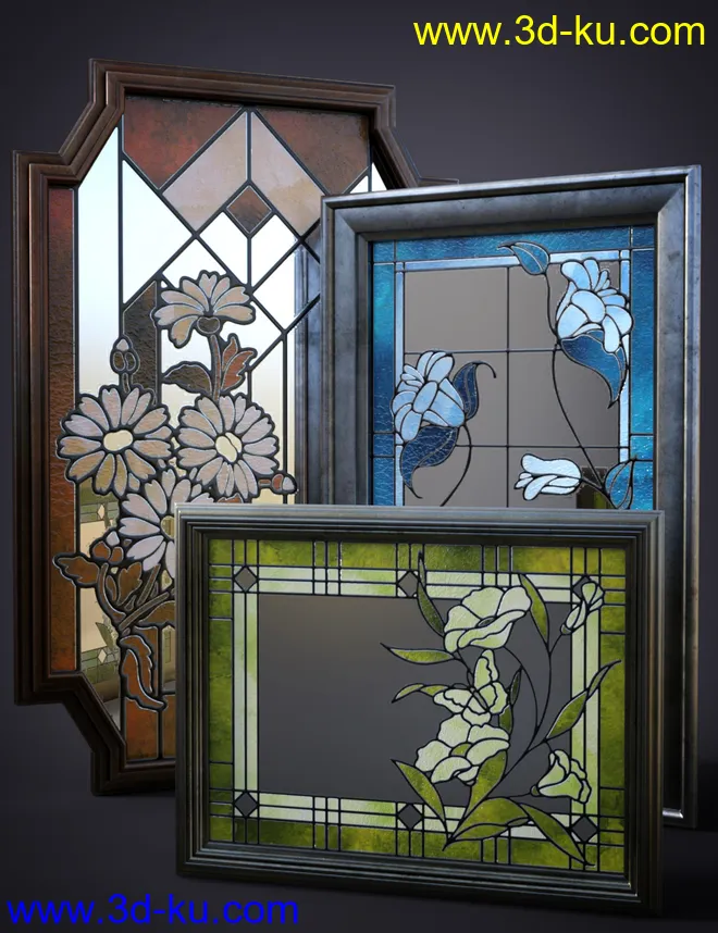 B.E.T.T.Y. Stained Glass Mirrors模型的图片1