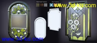 3D打印模型B.E.T.T.Y. Stained Glass Mirrors的图片