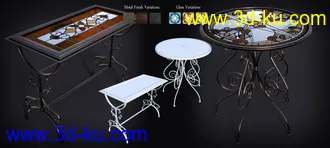 3D打印模型B.E.T.T.Y. Stained Glass Tables的图片