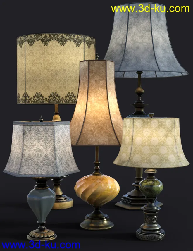 B.E.T.T.Y. Vintage Decor 03 Table Lamps模型的图片1
