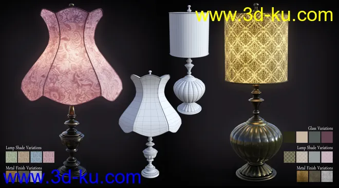 B.E.T.T.Y. Vintage Decor 03 Table Lamps模型的图片6
