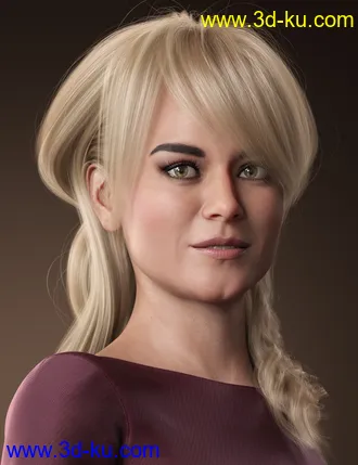 Back Updo Hair for Genesis 3 and 8 Female(s)模型的图片1