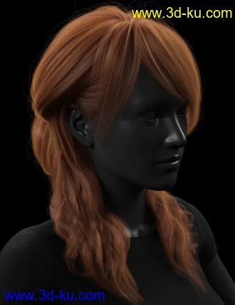 Back Updo Hair for Genesis 3 and 8 Female(s)模型的图片2