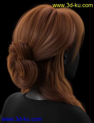 3D打印模型Back Updo Hair for Genesis 3 and 8 Female(s)的图片
