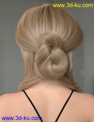 3D打印模型Back Updo Hair for Genesis 3 and 8 Female(s)的图片