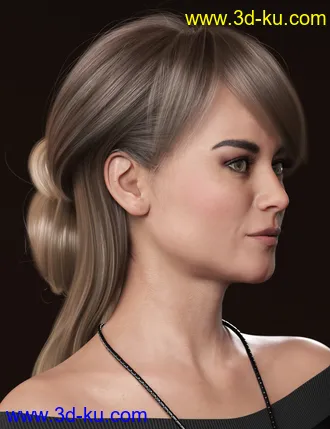 3D打印模型Back Updo Hair for Genesis 3 and 8 Female(s)的图片