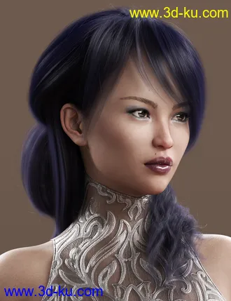 3D打印模型Back Updo Hair for Genesis 3 and 8 Female(s)的图片