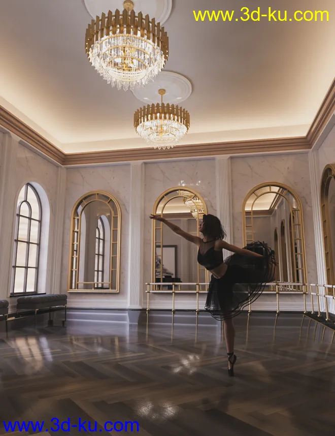 Ballet Dance Room模型的图片1