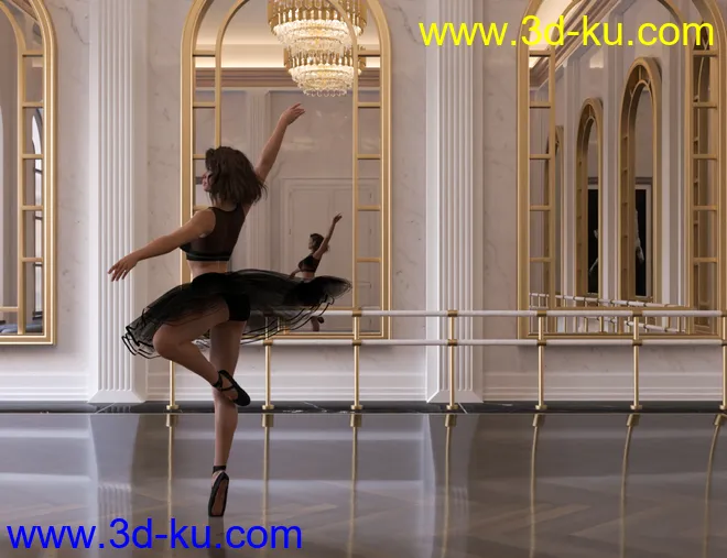 Ballet Dance Room模型的图片3