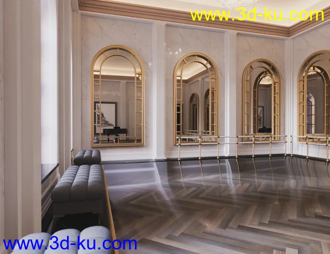 Ballet Dance Room模型的图片5