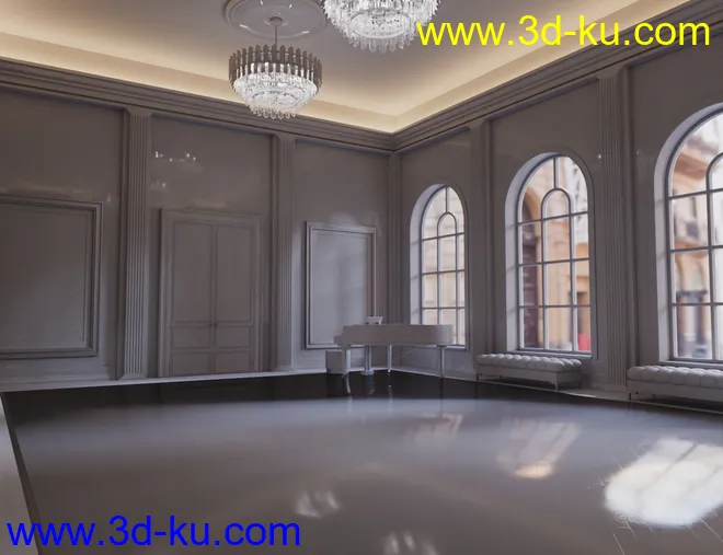 Ballet Dance Room模型的图片9