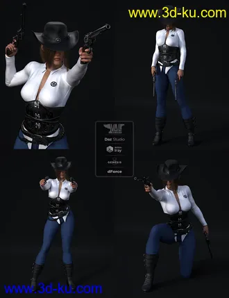 3D打印模型Bang Bang Poses for Genesis 8 Females的图片