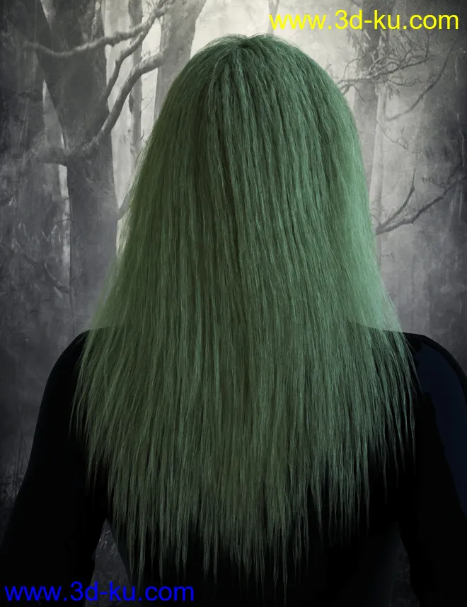 Banshee Hair with dForce for Genesis 8 and 8.1 Females模型的图片5