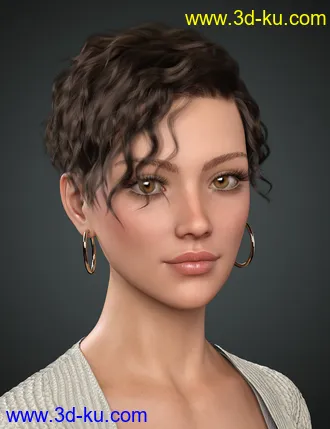 3D打印模型Beatris Hair For Genesis 8 and 8.1 Female的图片