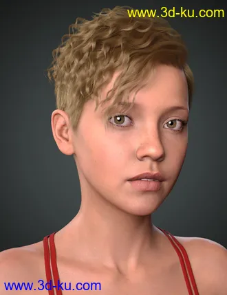 3D打印模型Beatris Hair For Genesis 8 and 8.1 Female的图片