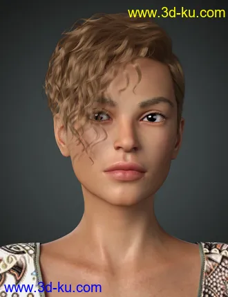 3D打印模型Beatris Hair For Genesis 8 and 8.1 Female的图片