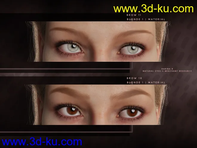 Beautiful Brows II Merchant Resource for Genesis 8 and Genesis 8.1 Females模型的图片4