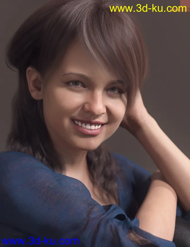 Billie HD with HD Expression for Genesis 8.1 Female模型的图片1